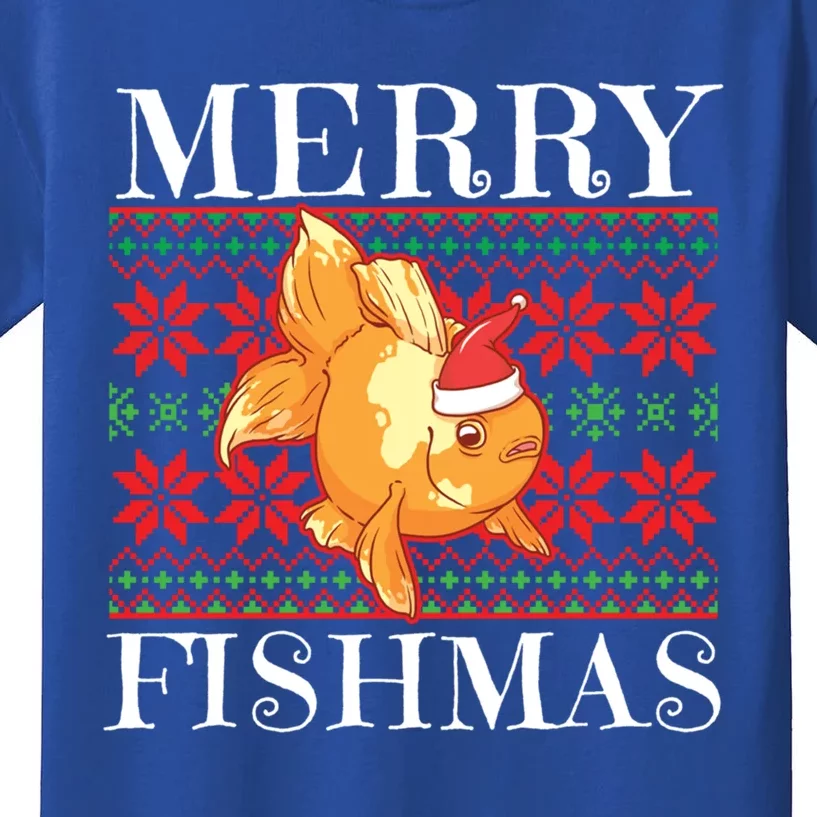 Merry Fishmas Christmas Japanese Koi Fish Gift Kids T-Shirt