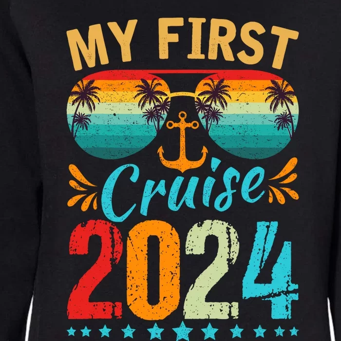 My First Cruise 2024 Family Vacation Cruise Ship Travel Womens California Wash Sweatshirt