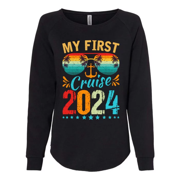 My First Cruise 2024 Family Vacation Cruise Ship Travel Womens California Wash Sweatshirt