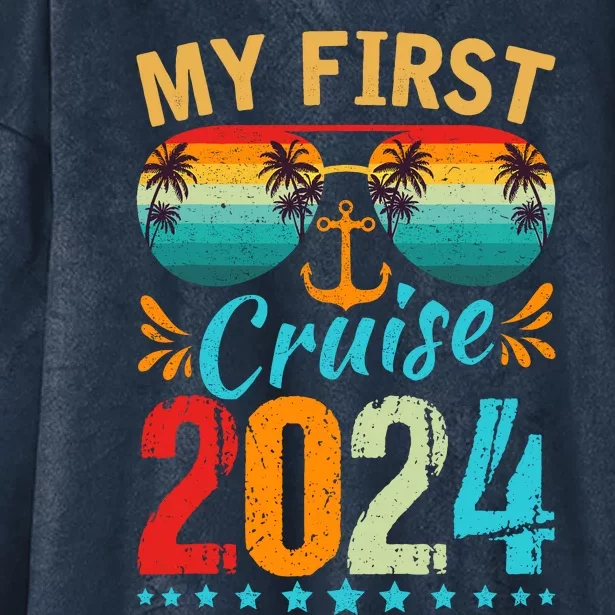 My First Cruise 2024 Family Vacation Cruise Ship Travel Hooded Wearable Blanket