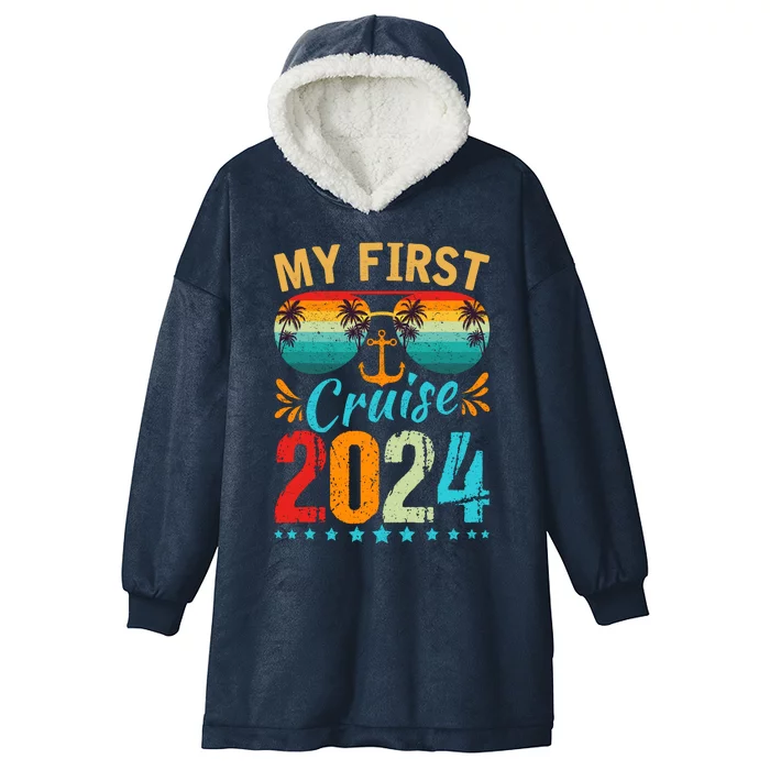 My First Cruise 2024 Family Vacation Cruise Ship Travel Hooded Wearable Blanket