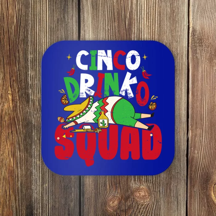 Mexican Fiesta Cinco O Squad Funny Cinco De Mayo Cute Gift Coaster