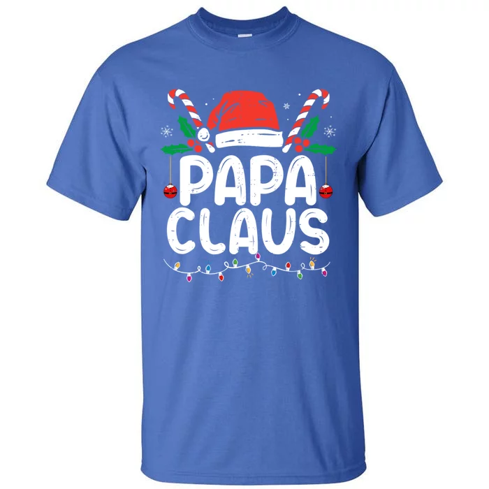 Matching Family Christmas Pajama Xmas Lights Papa Claus Gift Tall T-Shirt