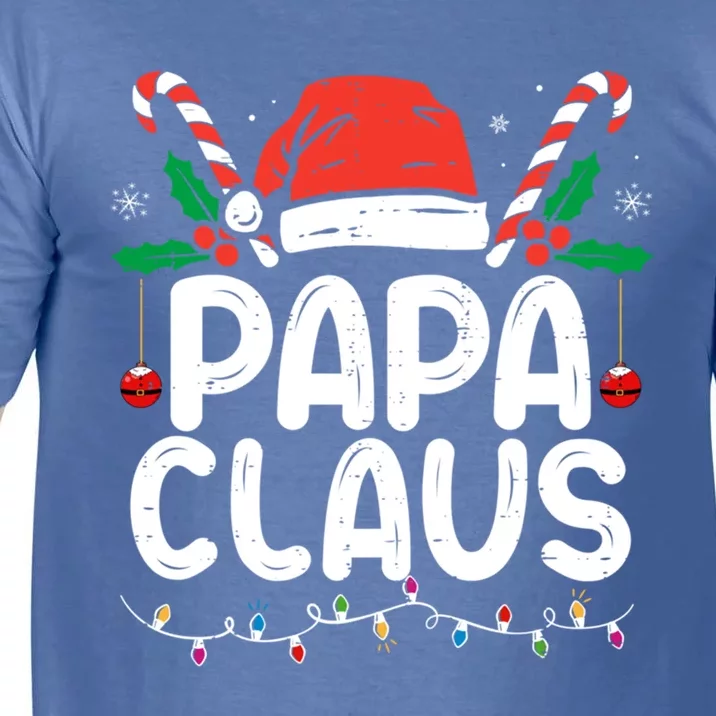 Matching Family Christmas Pajama Xmas Lights Papa Claus Gift Comfort Colors T-Shirt