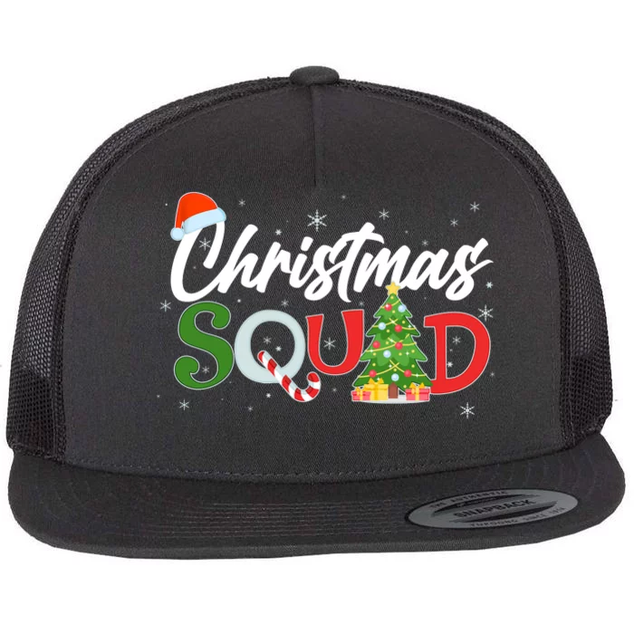 Matching Family Christmas Squad Flat Bill Trucker Hat