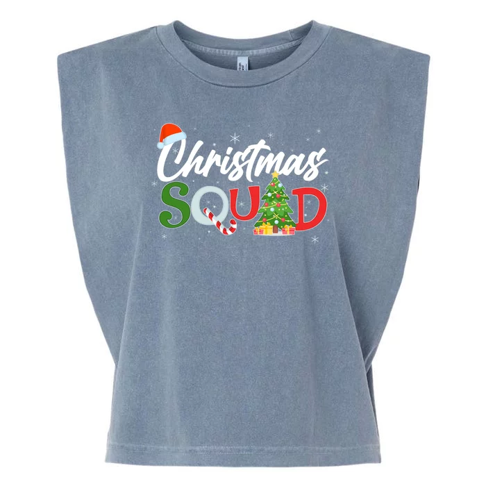 Matching Family Christmas Squad Garment-Dyed Women's Muscle Tee