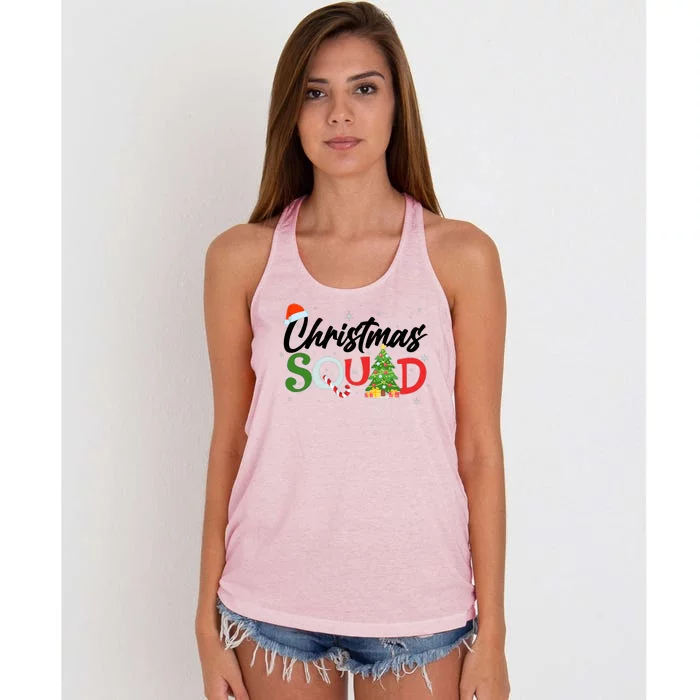 Matching Family Christmas Squad Women's Knotted Racerback Tank