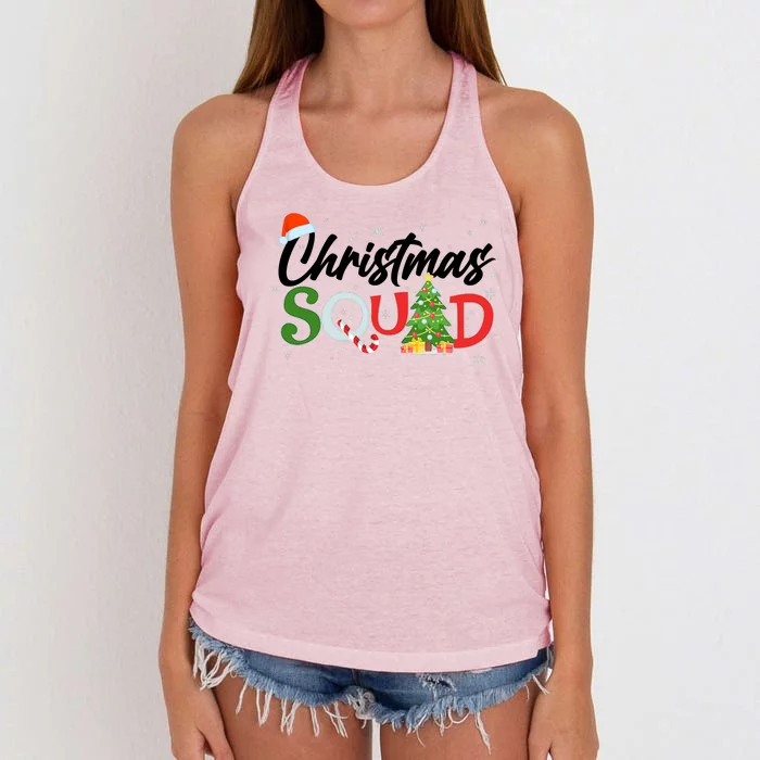 Matching Family Christmas Squad Women's Knotted Racerback Tank