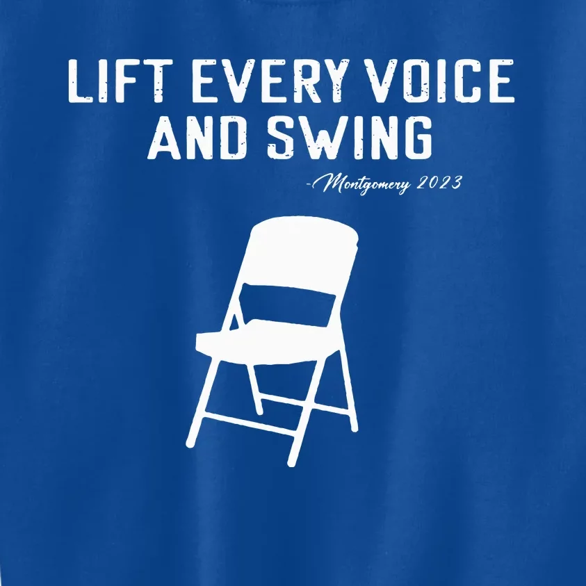 Montgomery Folding Chair Lift Every Voice And Swing Trending Kids Sweatshirt