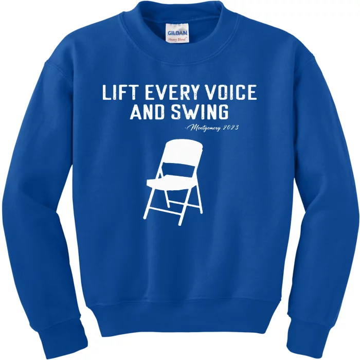 Montgomery Folding Chair Lift Every Voice And Swing Trending Kids Sweatshirt