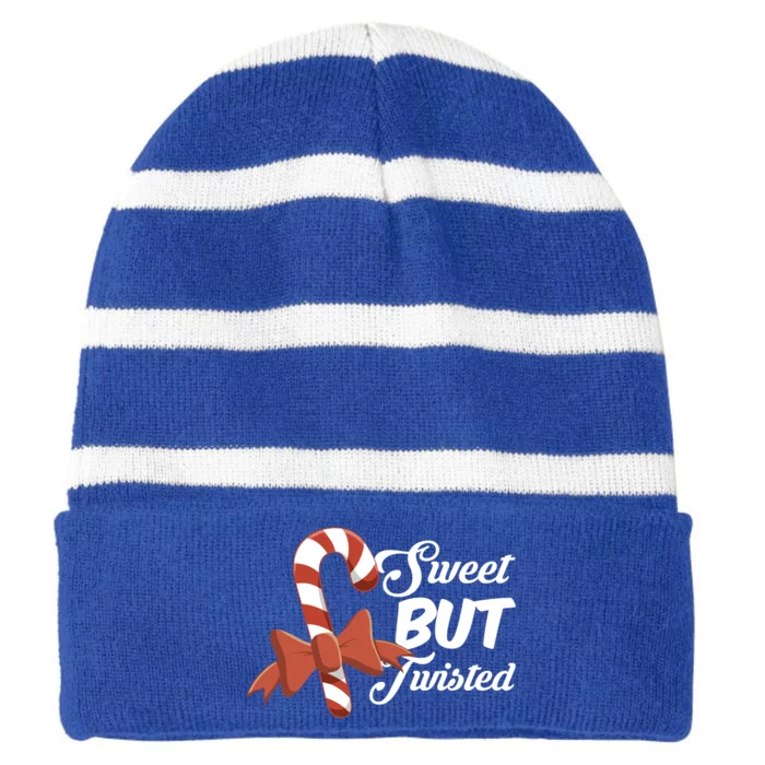 Matching Family Christmas Funny Costume Sweet But Twisted Funny Gift Striped Beanie with Solid Band