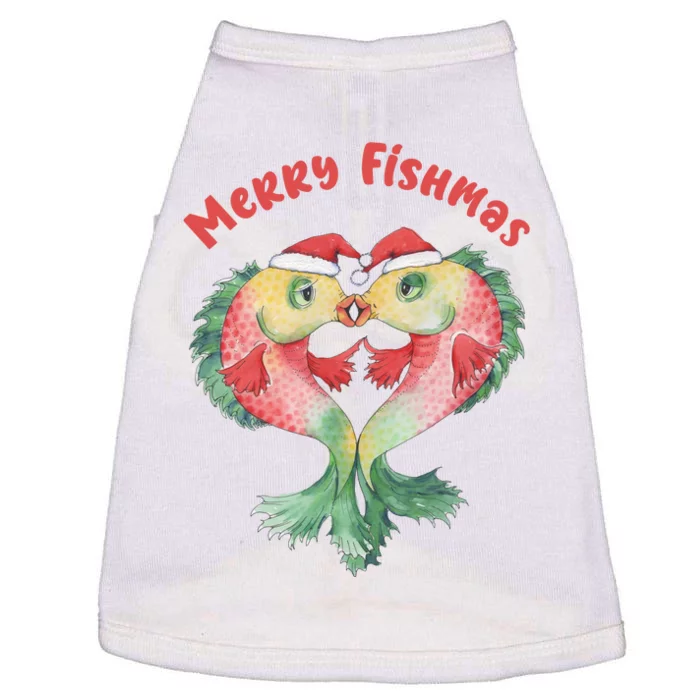 Merry FIshmas Cute Fish Christmas Gift Doggie Tank