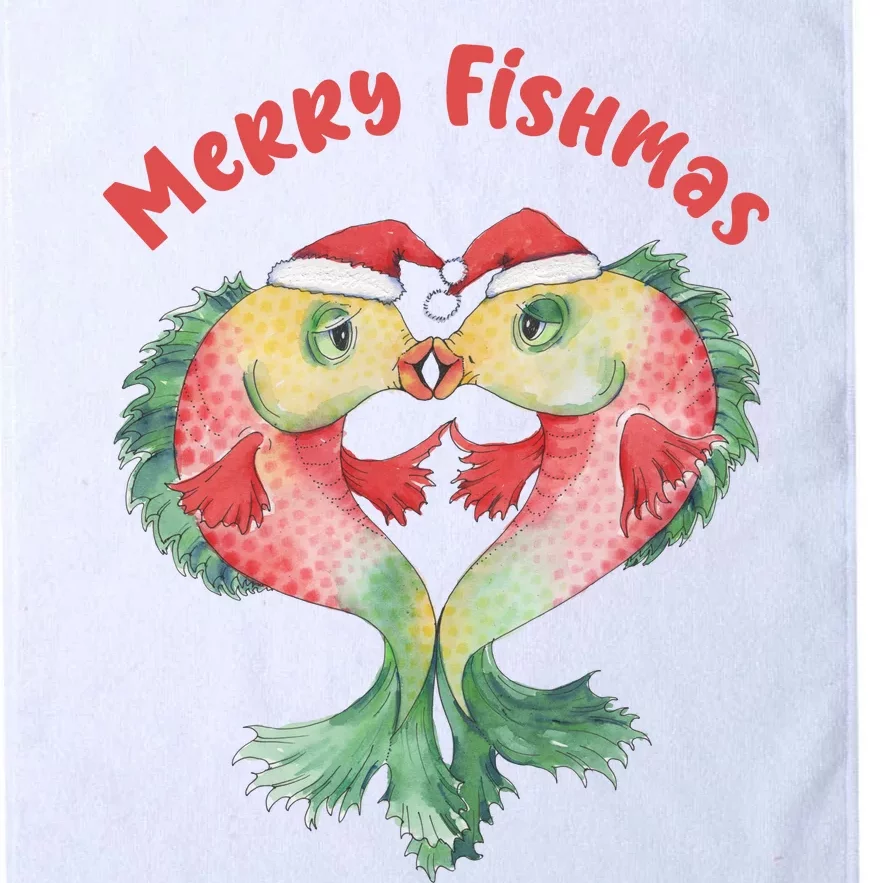 Merry FIshmas Cute Fish Christmas Gift Platinum Collection Golf Towel