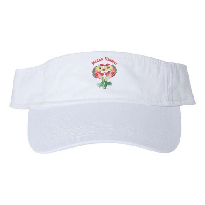 Merry FIshmas Cute Fish Christmas Gift Valucap Bio-Washed Visor