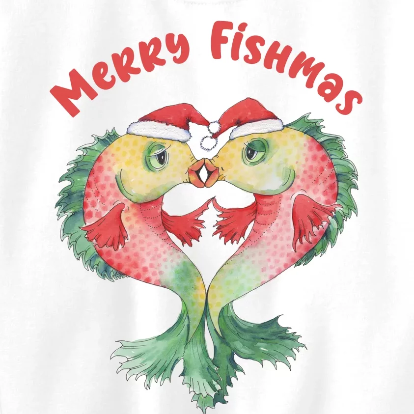 Merry FIshmas Cute Fish Christmas Gift Kids Sweatshirt