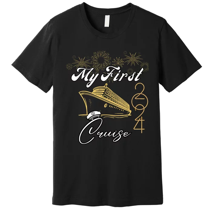 My First Cruise 2024 Family Vacation Cruise Ship Travel Premium T-Shirt