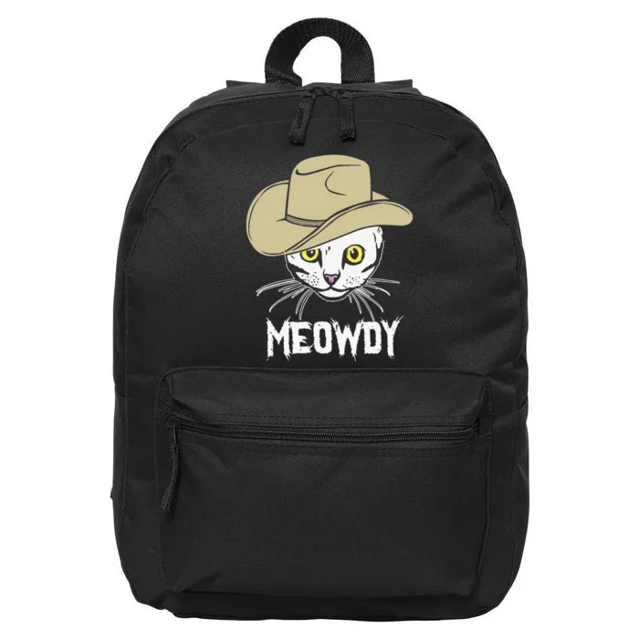 Meowdy Funny Cat Cow Hat Funny Cat Meme 16 in Basic Backpack