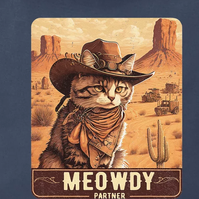 Meowdy! Funny Country Music Cat Cowboy Hat Poster Funny Gift Zip Tote Bag