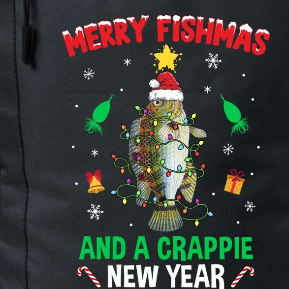 Merry Fishmas Crappie Christmas Tree Fishing Funny Xmas Gift Daily Commute Backpack