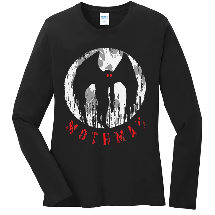 Mothman Folklore Cryptid Ladies Long Sleeve Shirt