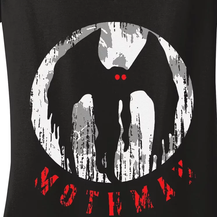 Mothman Folklore Cryptid Women's V-Neck T-Shirt