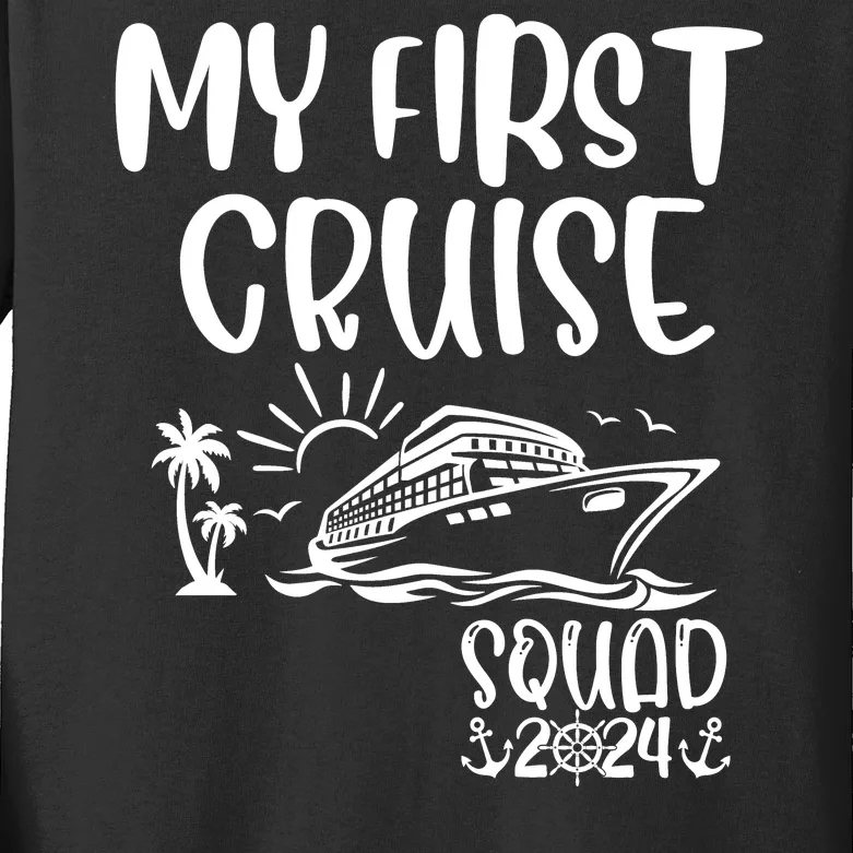 My First Cruise Squad 2024 My First Holiday Family Matching Kids Long Sleeve Shirt