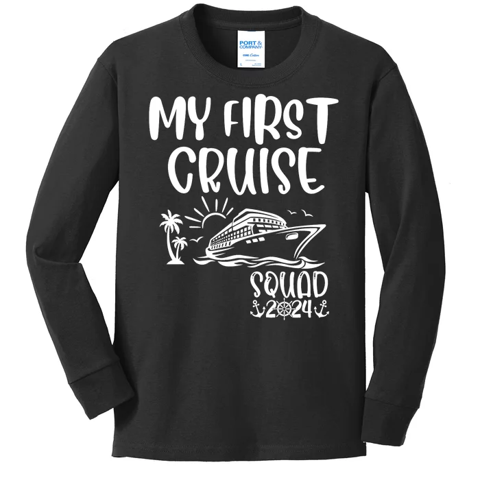 My First Cruise Squad 2024 My First Holiday Family Matching Kids Long Sleeve Shirt