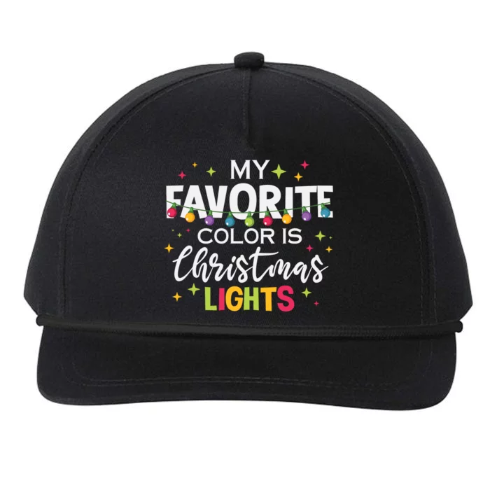 My Favorite Color Is Christmas Lights Snapback Five-Panel Rope Hat