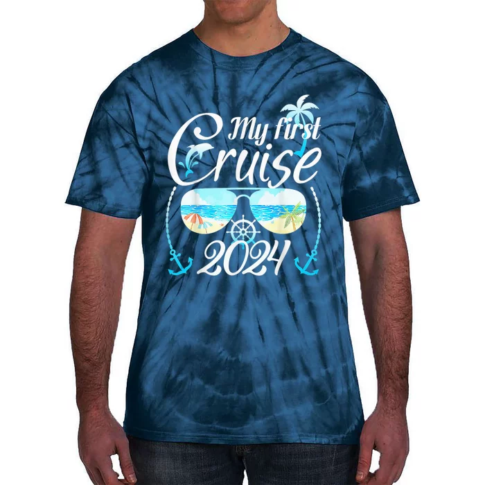 My First Cruise 2024 Tee Family Vacation Cruise Ship Travel Tie-Dye T-Shirt