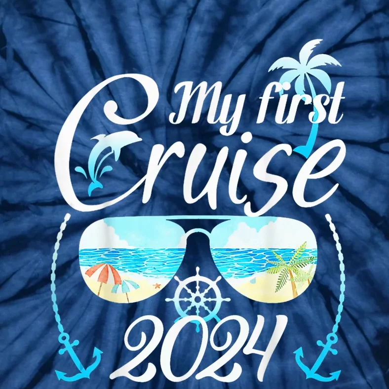 My First Cruise 2024 Tee Family Vacation Cruise Ship Travel Tie-Dye T-Shirt