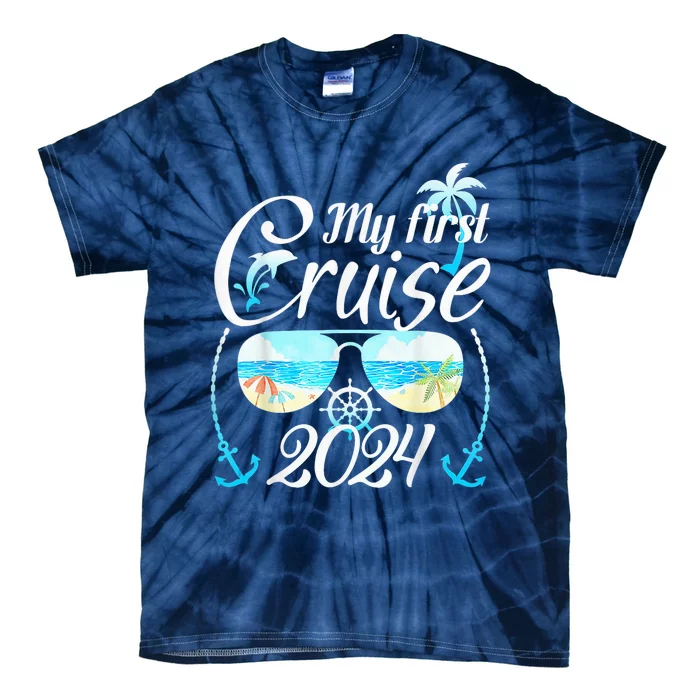 My First Cruise 2024 Tee Family Vacation Cruise Ship Travel Tie-Dye T-Shirt