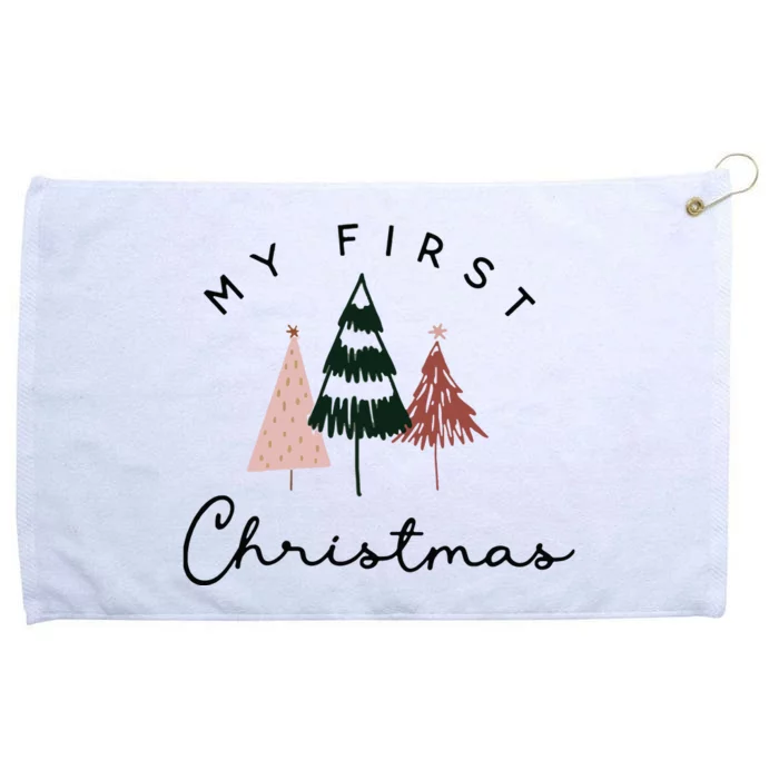 My First Christmas Bubble Romper Grommeted Golf Towel