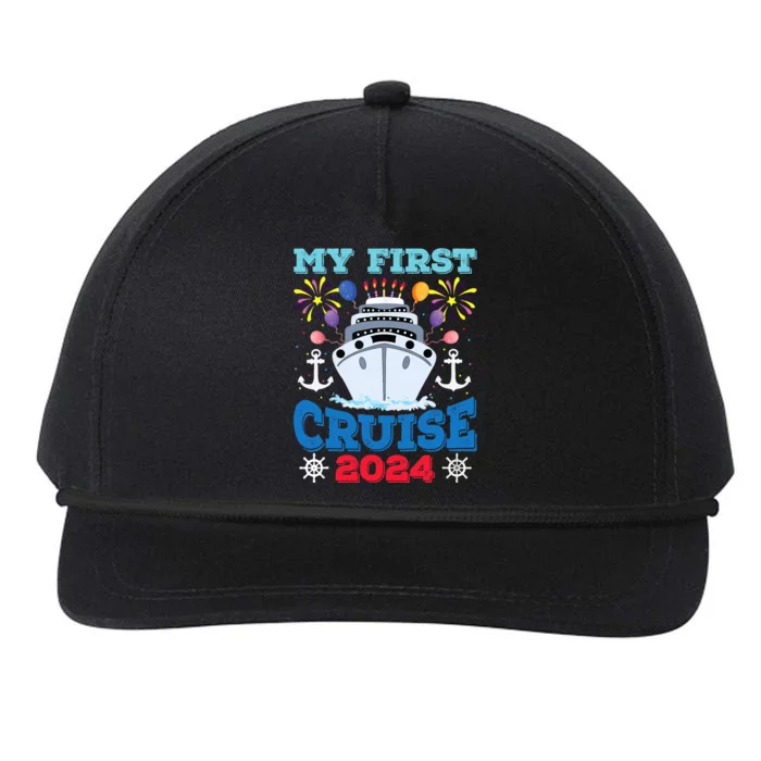 My First Cruise 2024 Family Vacation Cruise Ship Travel Snapback Five-Panel Rope Hat