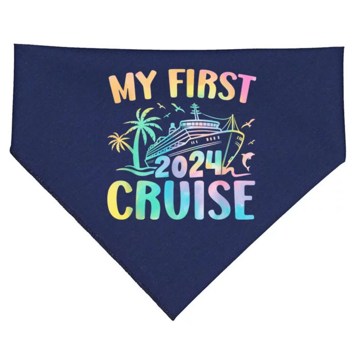 My First Cruise 2024 Vacation Matching Family Cruise Ship USA-Made Doggie Bandana