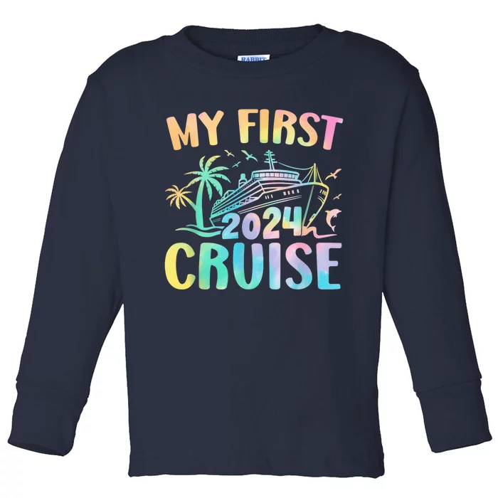 My First Cruise 2024 Vacation Matching Family Cruise Ship Toddler Long Sleeve Shirt