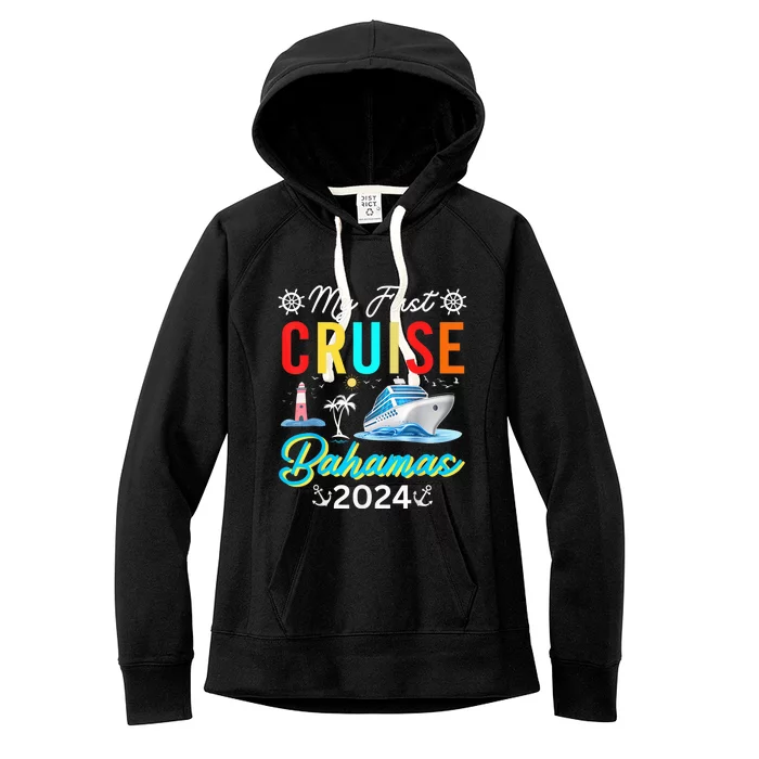 My First Cruise Bahamas 2024 Family Matching Vacation Group Women's Fleece Hoodie