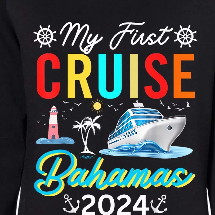 My First Cruise Bahamas 2024 Family Matching Vacation Group Womens California Wash Sweatshirt