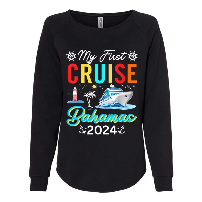 My First Cruise Bahamas 2024 Family Matching Vacation Group Womens California Wash Sweatshirt