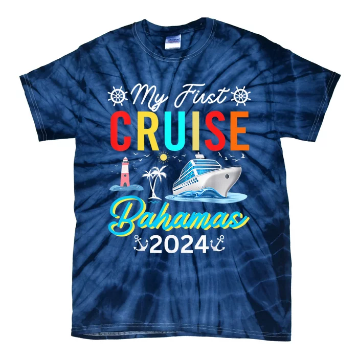 My First Cruise Bahamas 2024 Family Matching Vacation Group Tie-Dye T-Shirt