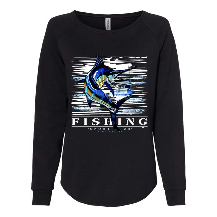 Marlin Fishing Club Womens California Wash Sweatshirt