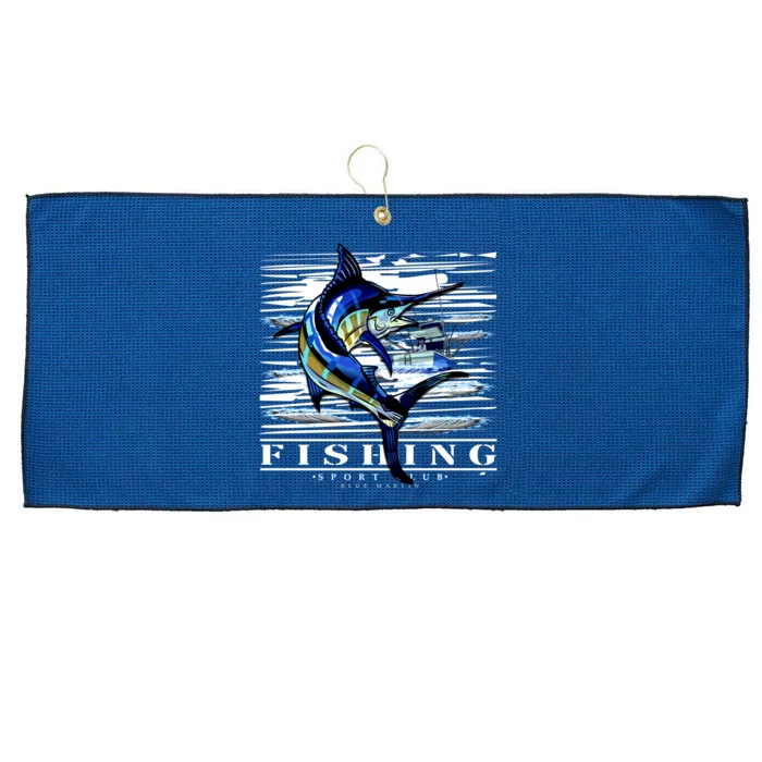 Marlin Fishing Club Large Microfiber Waffle Golf Towel