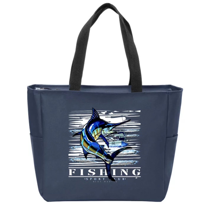 Marlin Fishing Club Zip Tote Bag