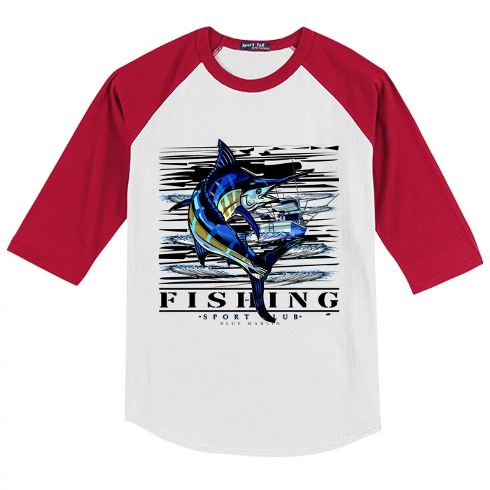 Marlin Fishing Club Kids Colorblock Raglan Jersey