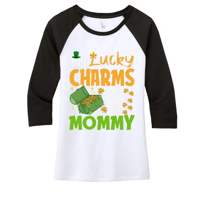 My Funny Call Me Mommy St Patricks Day Funny Women's Tri-Blend 3/4-Sleeve Raglan Shirt