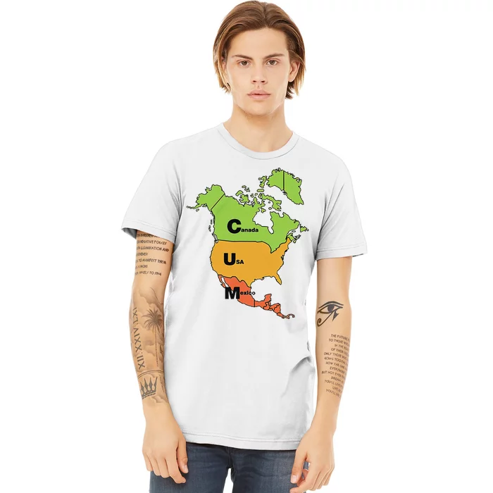 Matching Family Cum Map Canada Usa Mexico Premium T-Shirt