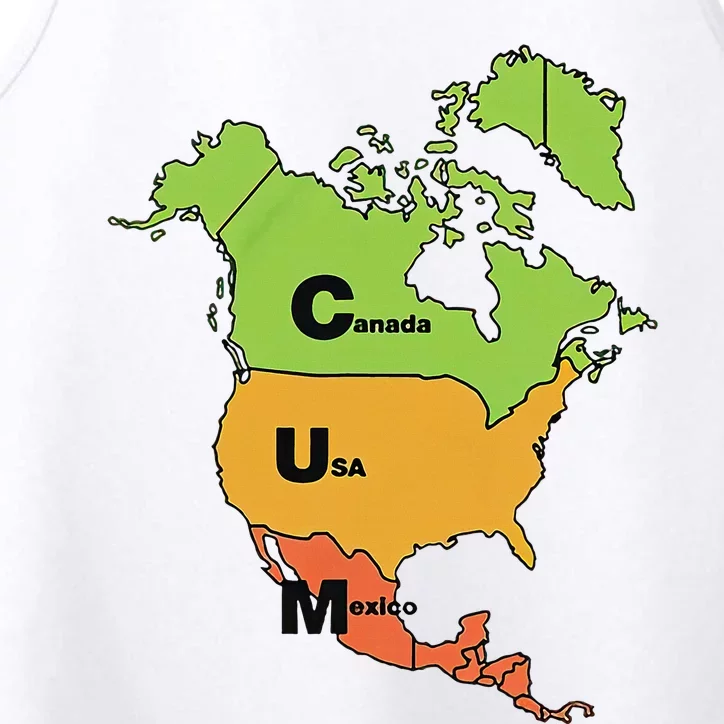 Matching Family Cum Map Canada Usa Mexico Performance Tank