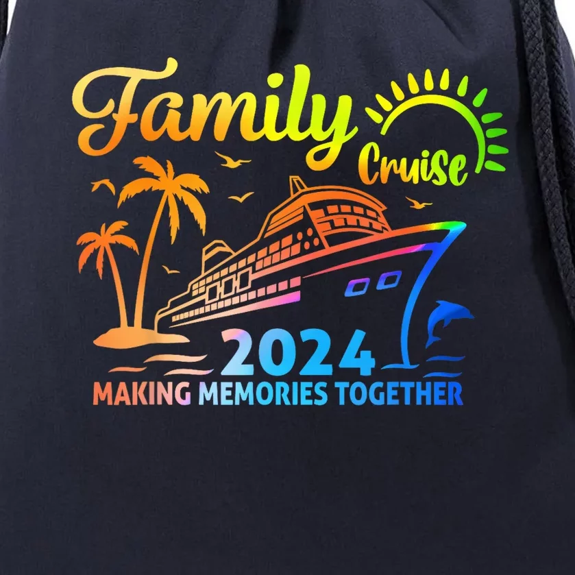 My First Cruise 2024 Vacation Matching Family Cruise Ship Drawstring Bag