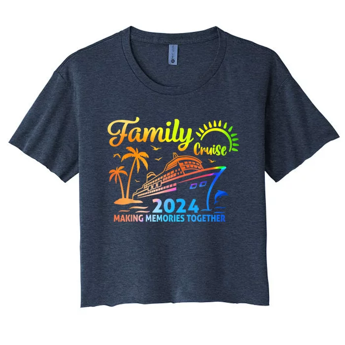 My First Cruise 2024 Vacation Matching Family Cruise Ship Women's Crop Top Tee