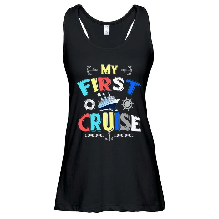 My First Cruise Rookie Travelers Ladies Essential Flowy Tank