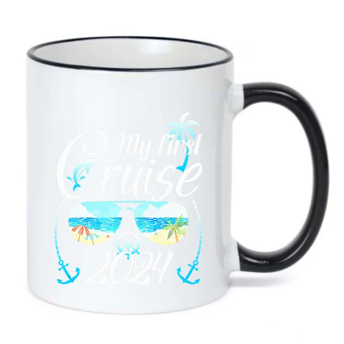 My First Cruise 2024 Family Vacation Cruise Ship Travel Black Color Changing Mug